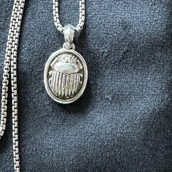 David Yurman Jewelry - David Yurman sterling silver scarab beetle pendant